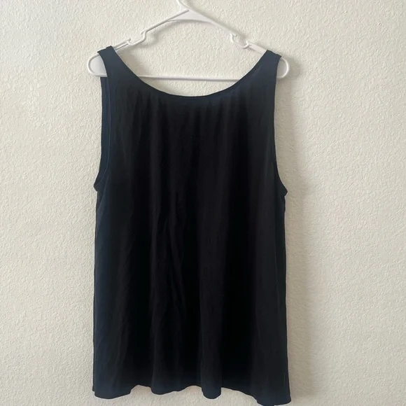 EILEEN FISHER Womens Black Silk 100%Casual Minimalist Comfort Top XL - Picture 4 of 4